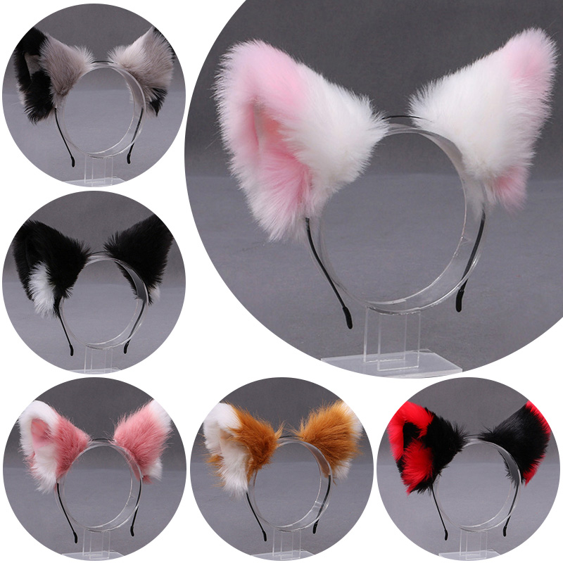 Women'S Ear Accessories - ที่คาดผมหูแมวขนฟูนุ่ม น่ารัก สไตล์คอสเพลย์ สำหรับสาวๆ ผู้หญิง งานปาร์ตี้แฟนซี