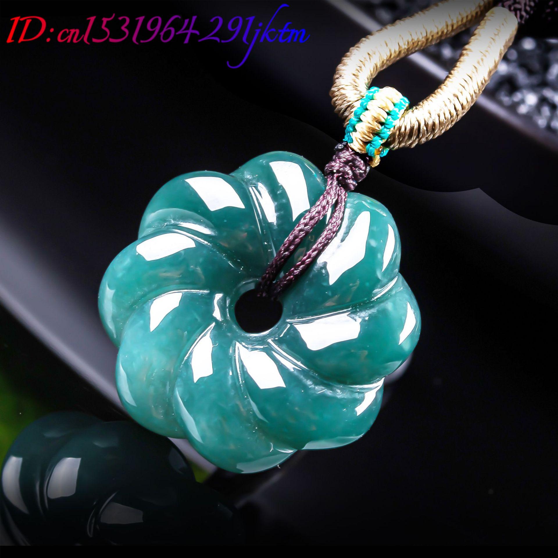 จี้สร้อยคอหยกพม่าแท้รูปดอกไม้  - Women Accessories Jewelry บทวิจารณ์และราคา