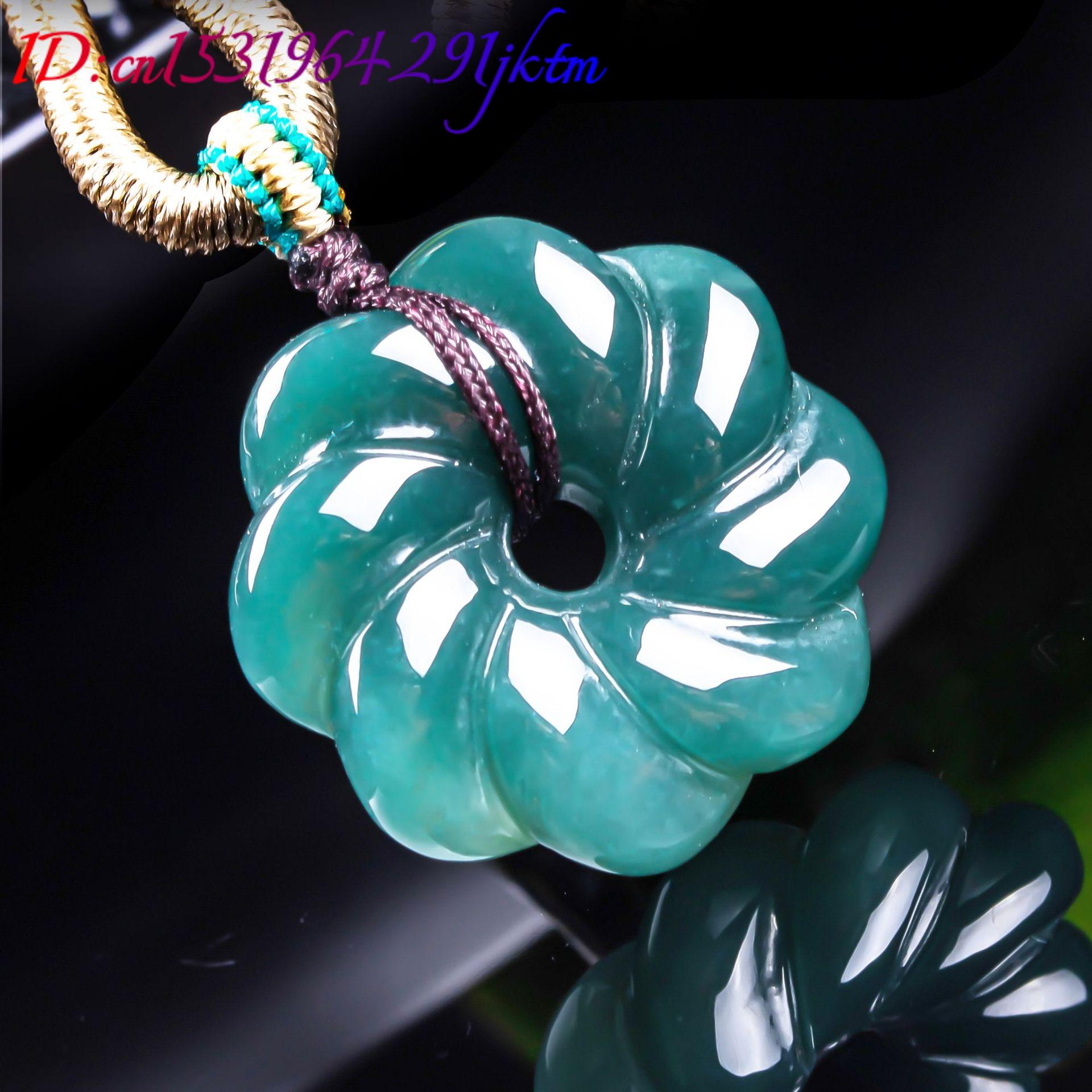 จี้สร้อยคอหยกพม่าแท้รูปดอกไม้  - Women Accessories Jewelry บทวิจารณ์และราคา