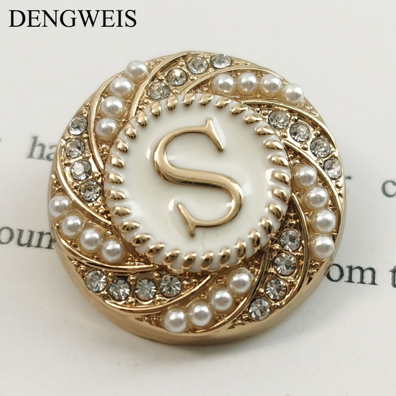 ตัวอักษรภาษาอังกฤษ S รอบปุ่มโล - Women Accessories In English บทวิจารณ์และราคา