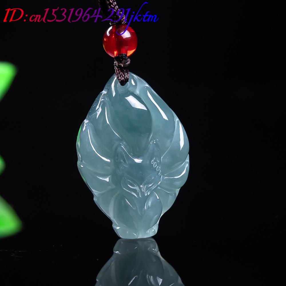 หยกพม่าธรรมชาติจี้รูปสุนัขจิ้ง - Women Accessories Jewelry บทวิจารณ์และราคา