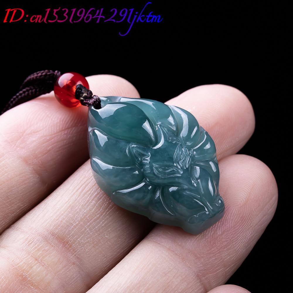 หยกพม่าธรรมชาติจี้รูปสุนัขจิ้ง - Women Accessories Jewelry บทวิจารณ์และราคา