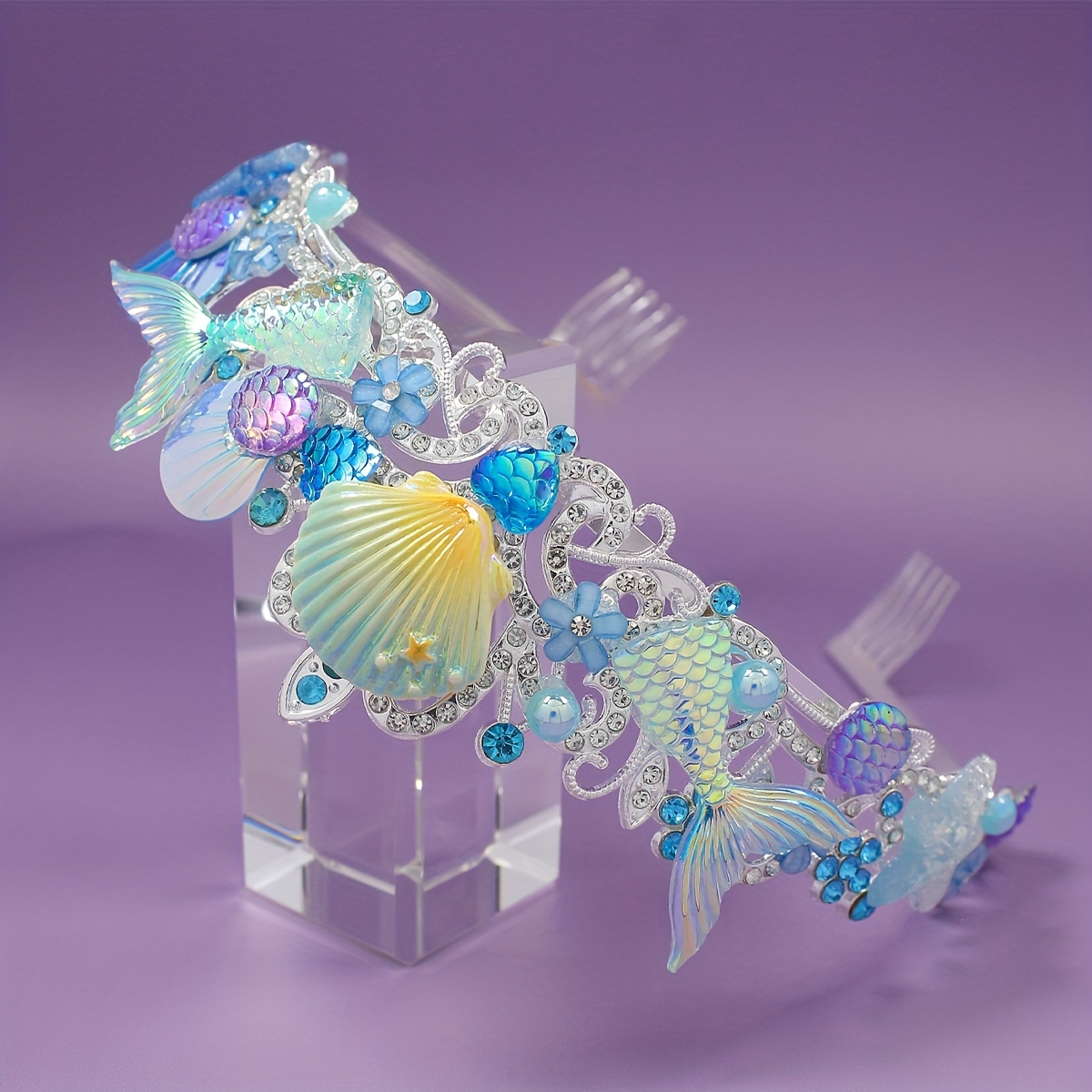 มงกุฎหวีผมนางเงือกใหม่ ปี 2025 - Women Accessories Jewelry บทวิจารณ์และราคา